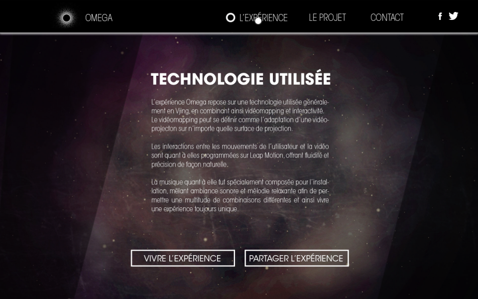 Site web Omega (suite)